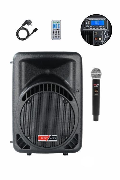 Ample-08AP Taşınabilir Seyyar Portatif Mikrofonlu Elektrikli Ses Sistemi Hoparlör (450 Watt)