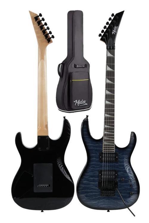 Crade Blue Rosewood Klavye Super Strat Kasa HH Yüksek Kaliteli Elektro Gitar