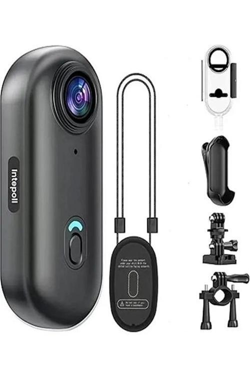 Mini 4k Wıfı Aksiyon Kamerası Vücut Kamerası Giyilebilir Video Kaydedici Hafıza Kartı Dahil