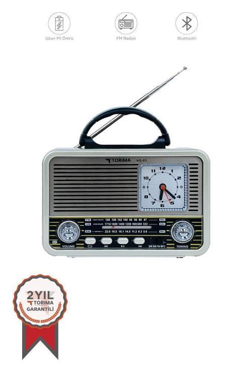 Ns-03 Gold Nostajik Radyo Bluetooth Hoparlör