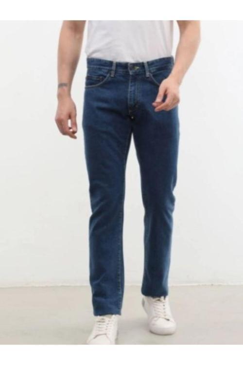 Erkek Koyu Mavi Jean Pantolon