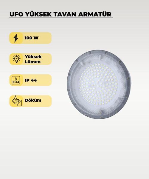 Yüksek Tavan Ufo Armatür 100W - 4000K Gün Işığı
