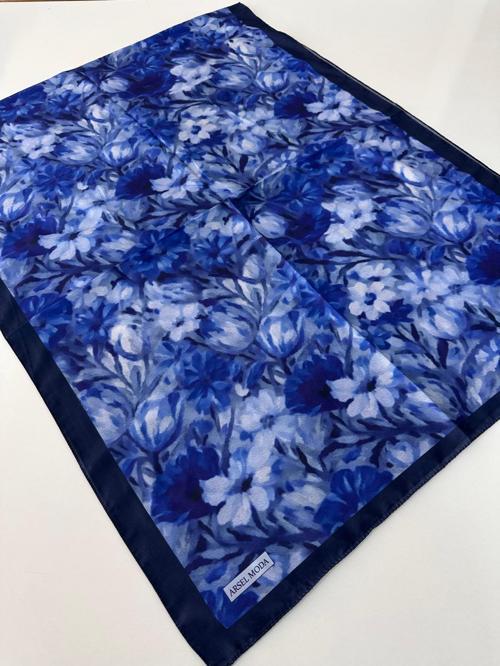 ARSEL MODA Soft Pamuklu Şal Lacivert Serisi LBD2710