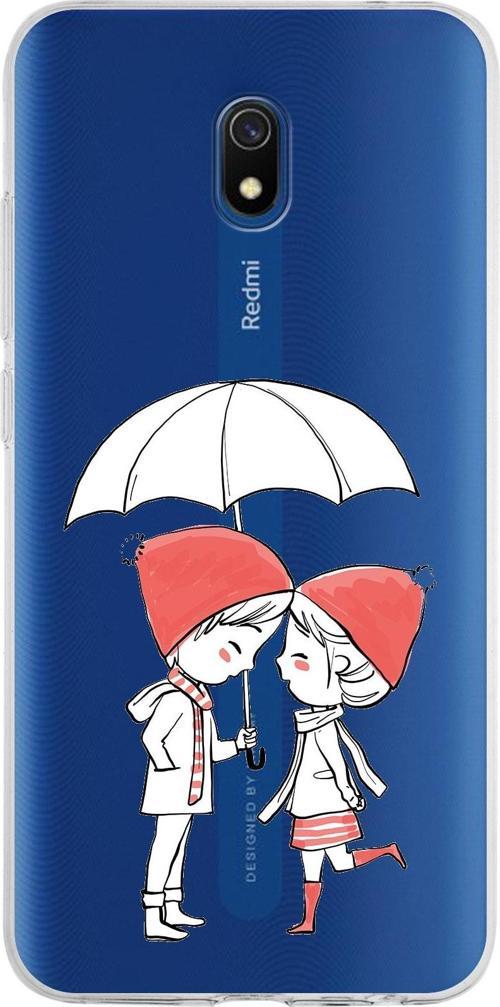 Xiaomi Redmi 8A Uyumlu Kapak Aşk Tasarımlı Şeffaf Silikon Kılıf