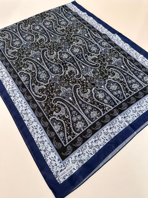 ARSEL MODA Soft Pamuklu Şal Lacivert Serisi LBD2706