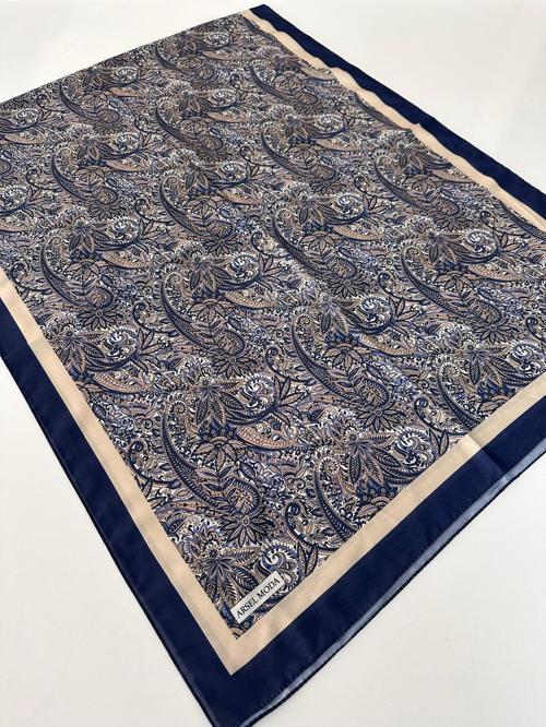 ARSEL MODA Soft Pamuklu Şal Lacivert Serisi LBD2702