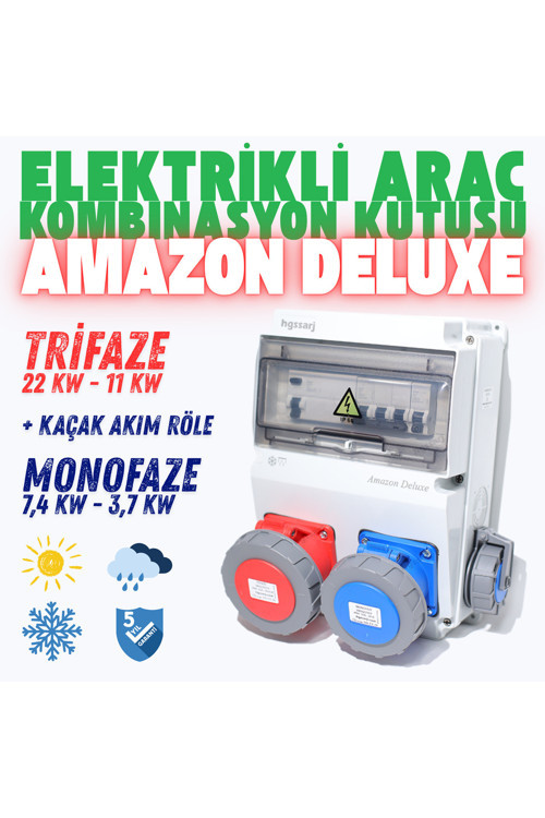 Amazon DELUXE Elektrikli Araç Kombinasyon Kutusu Tesla Blue Adaptöre Uyumlu V i k o/P a n a s o n i c