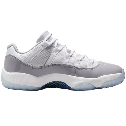 Air Jordan 11 Retro Low Unisex Leather Sneaker Hakiki Deri Unisex Günlük Spor Ayakkabı Beyaz Gri