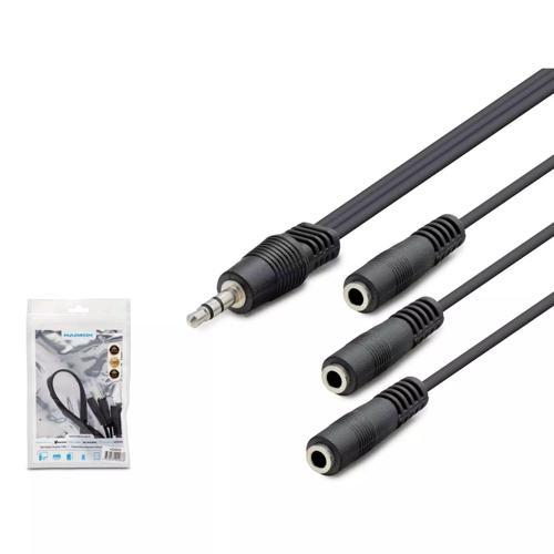 Hdx1023 3.5Mm To 3*3.5Mm F Kablo 2Line 30Cm Siyah