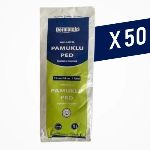 Steril Pamuklu Ped 12cm x 24cm - 50 Adet