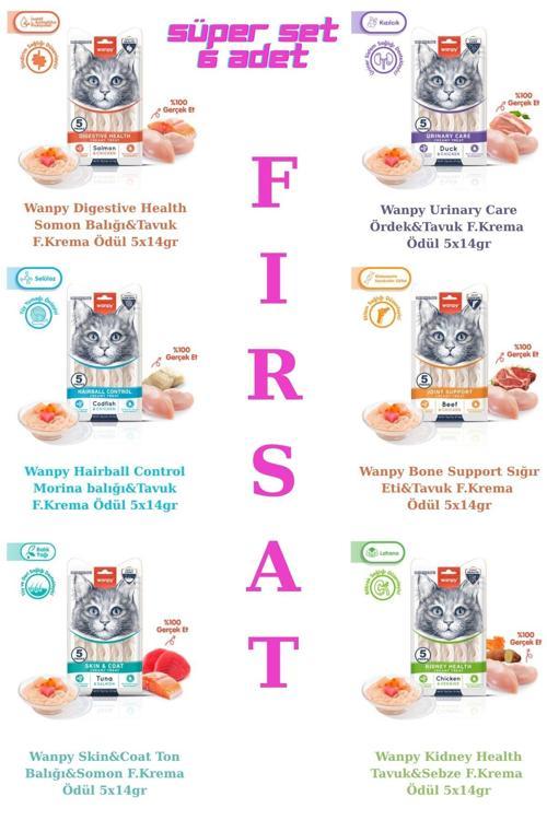 Süper Set 6'Lı 30 Tüp Somon-Ördek-Morina-Sığır Eti-Ton Balığı-Tavuk.