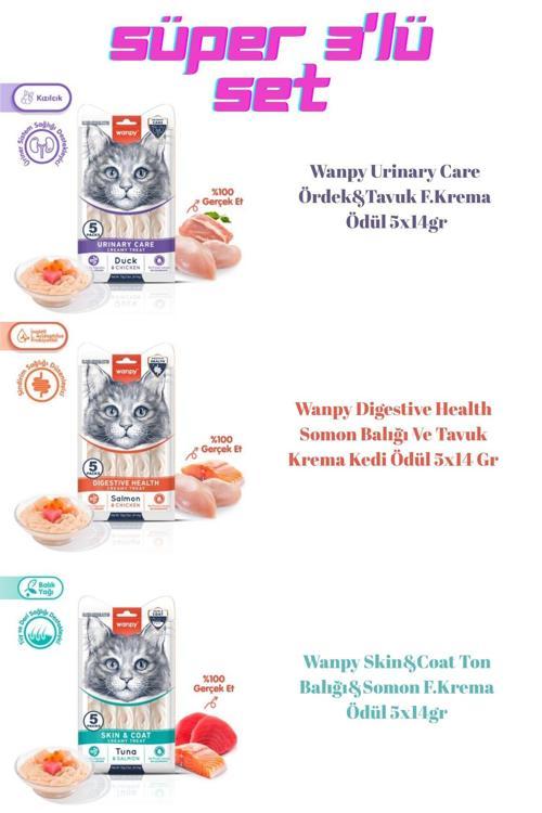 Süper Set 3'Lü 15 Tüp Ördek-Somon-Ton Balığı.