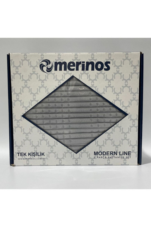 Modern Line Tek Kişilik 2 Parça Battaniye Seti - Gri
