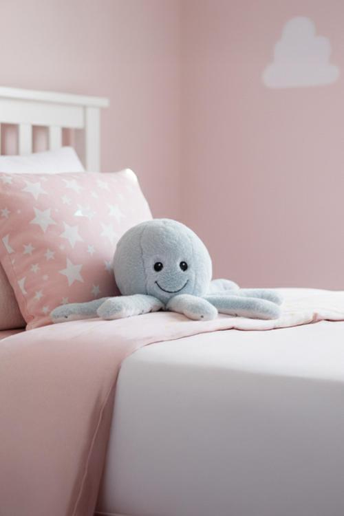 Sevimli Peluş Ahtapot Oyuncak Deniz Canlısı Figür Hediyelik Buz Mavi