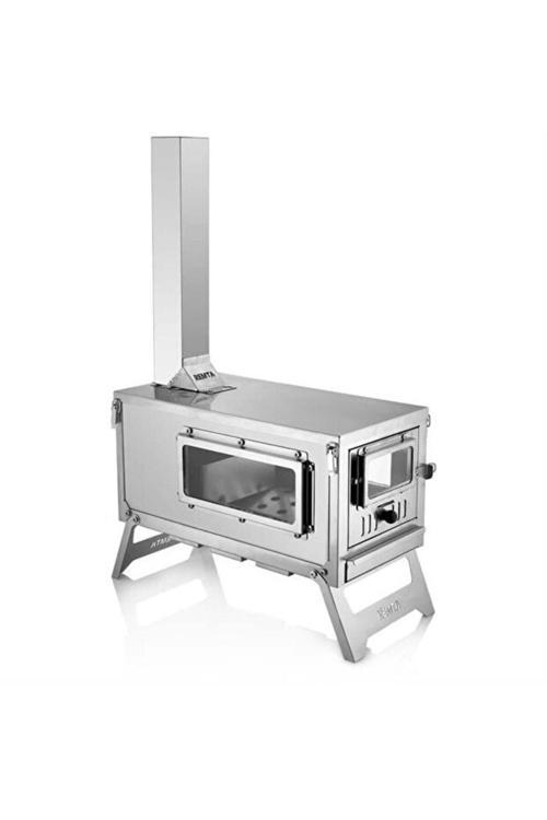 Paslanmaz Çelik Kuzineli Kamp Çadır Sobası - Km01