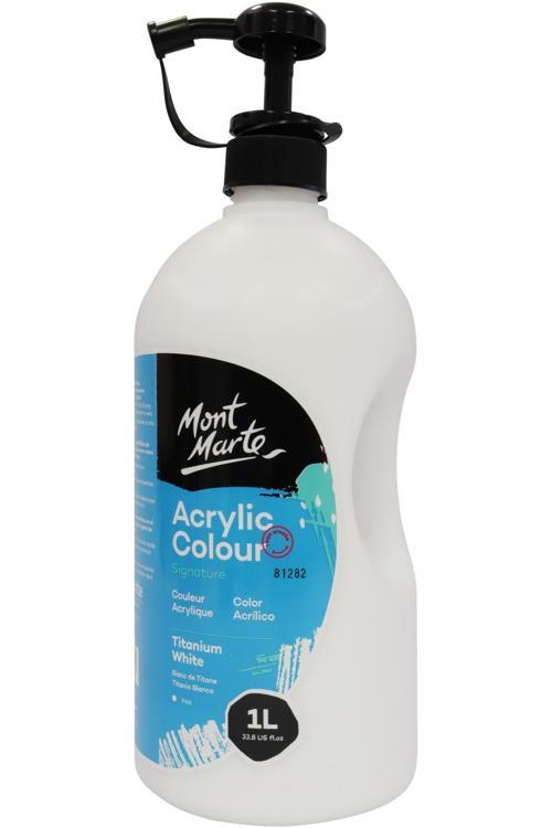 MM Akrilik Boya W/Pump Signature 1L - Titanium White