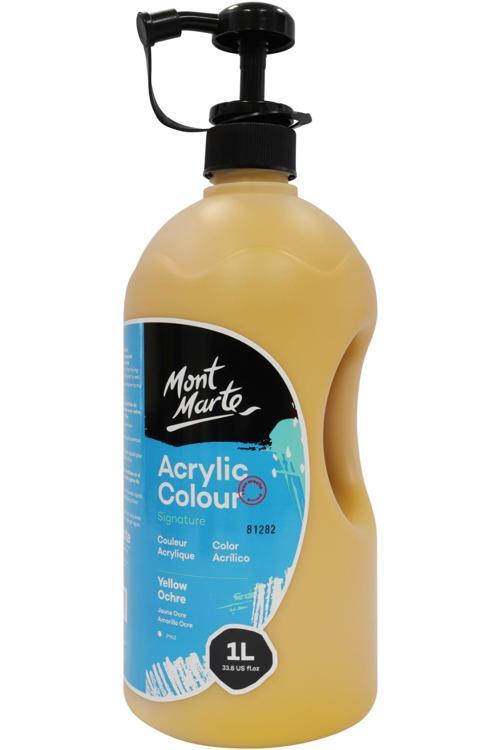 MM Akrilik Boya W/Pump Signature 1L - Yellow Ochre