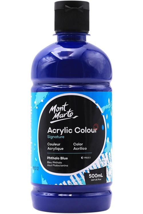 MM Akrilik Renkli 500ml Signature - Phthalo Blue