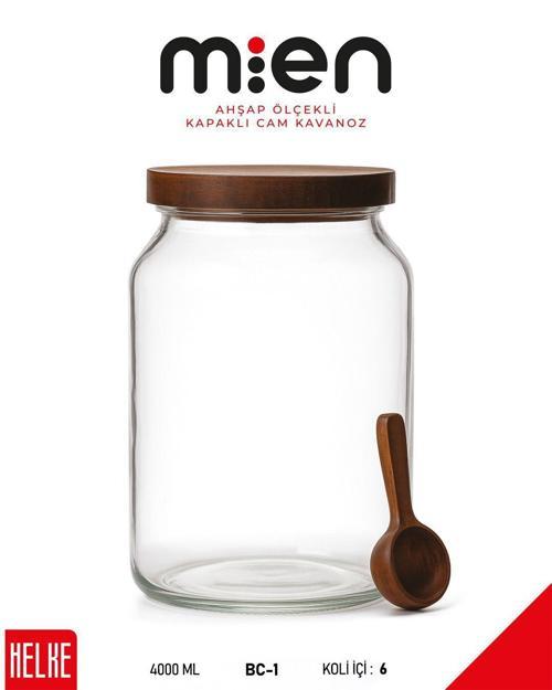 MİEN AKASYA KAPAK MEGA CAM KAVANOZ 4000ML