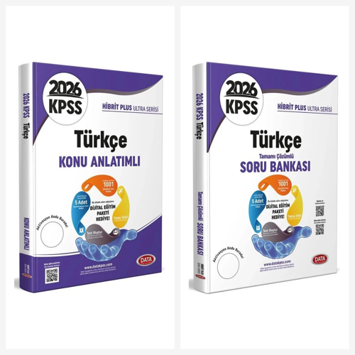 Data 2026 KPSS Türkçe Ultra Konu Anlatımlı Soru Bankası Seti 2 Kitap Data Yayınları