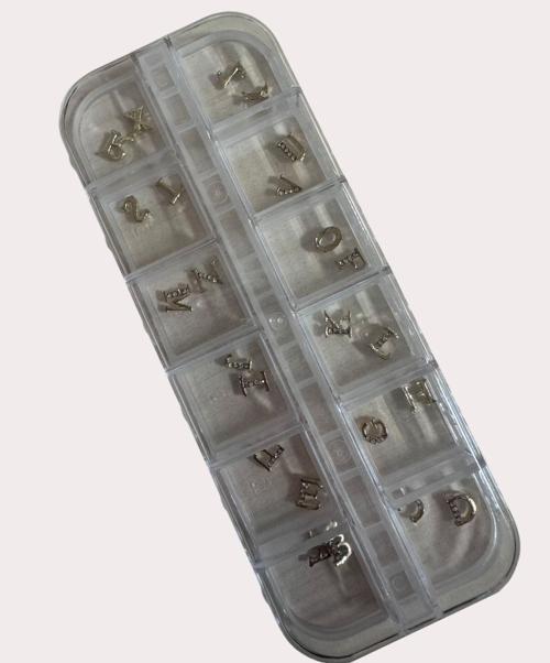 12 Farklı Çeşit 3D Tırnak Süsleri Tırnak Charm Nail Charms Özel Harflerden Tırnak Süsler