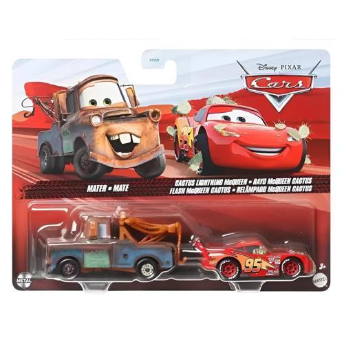 Disney Cars İkili Karakter Araçlar Mater-Cactus Lightining Mcqueen DXV99 HTX10