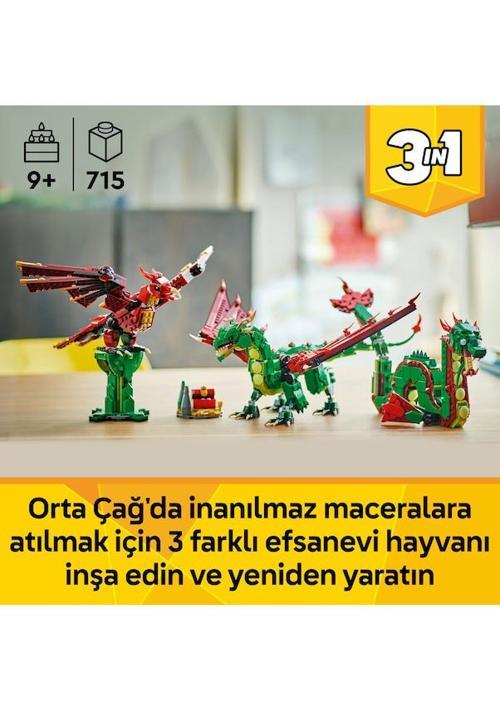Creator 3’ü 1 Arada Orta Çağ Ejderhası 31161 Lisanslı Ürün