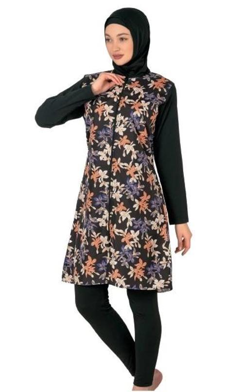 MDB Fantasy 3442 Bayan Desenli Tesettür Mayo