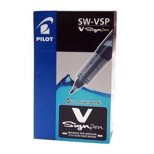 Roller Kalem Signo Pen İmza Kalemi Siyah Sw-Vsp-B (12 Li Paket)