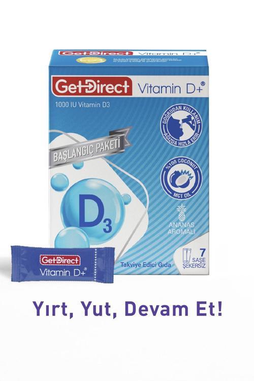 Vitamin D+ Başlangıç Paketi 1000 Iu Vitamin D3 Içeren Takviye Edici Gıda 7 Saşe
