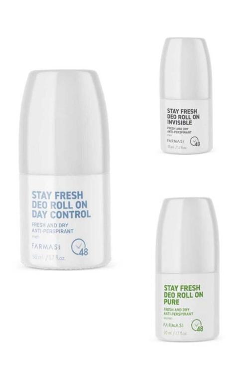 Stay Fresh Deo Roll On Day Control 50 Ml &Invisible Roll On 50 Ml&Pure Roll On 50Ml(2 Erkek 1 Bayan)