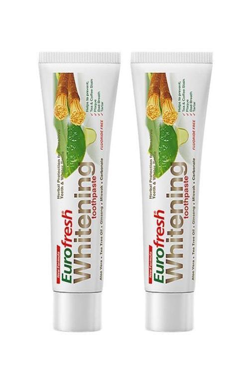 Eurofresh Aloe Veralı Misvaklı Beyazlatıcı Diş Macunu 112 Gr X 2 Adet