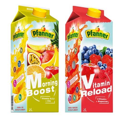 2 lt Morning Boost ve Vitamin Reload Meyve Suyu 2 li Paket