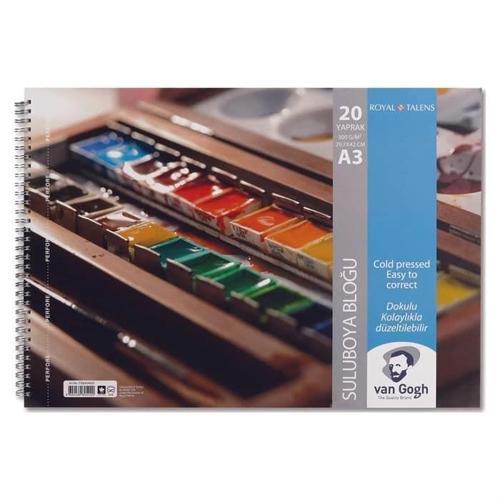 Van Gogh Sulu Boya Defteri Yandan Spiralli 300 gr. A3 20 yaprak