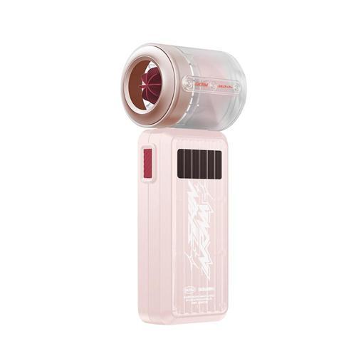 Portatif Soğutucu El Fanı Gyro Serisi Bilek Askı İpli Dijital Led Göstergeli Pembe