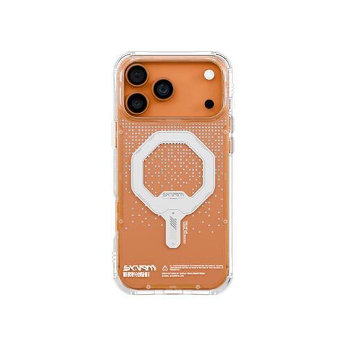 İphone 17 Pro Uyumlu Kılıf M-Safe Şarj Özellikli Iml Baskılı Holografik Myst Kapak Şeffaf