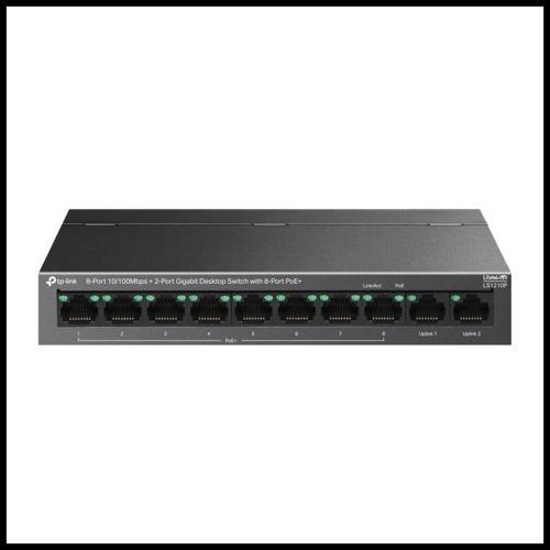 Tp-lınk Ls1210p, 8 Port Poe Megabit, 2 Port Gigabit, 96w, Yönetilemez Masaüstü Switch