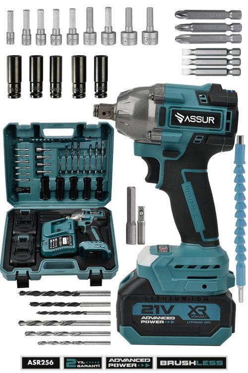 21V Çift Akülü Kömürsüz Darbeli Matkap 350Nm Somun Sıkma Sökme