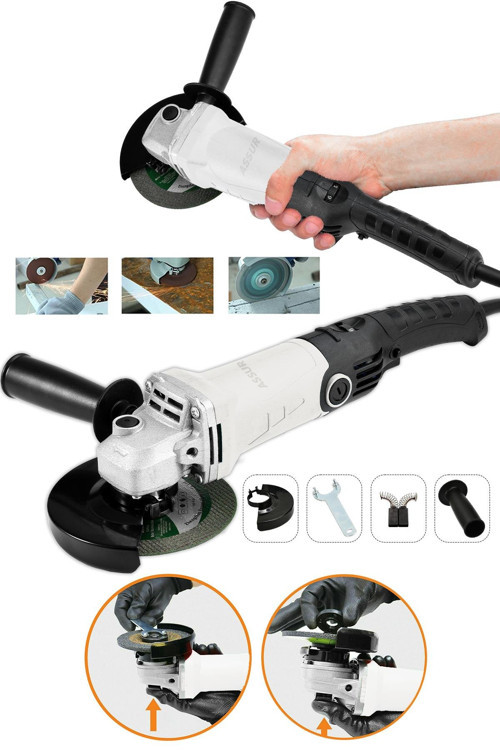 1200W Avuç Taşlama Makinesi 125mm 6 Kademeli Uzun Kuyruk