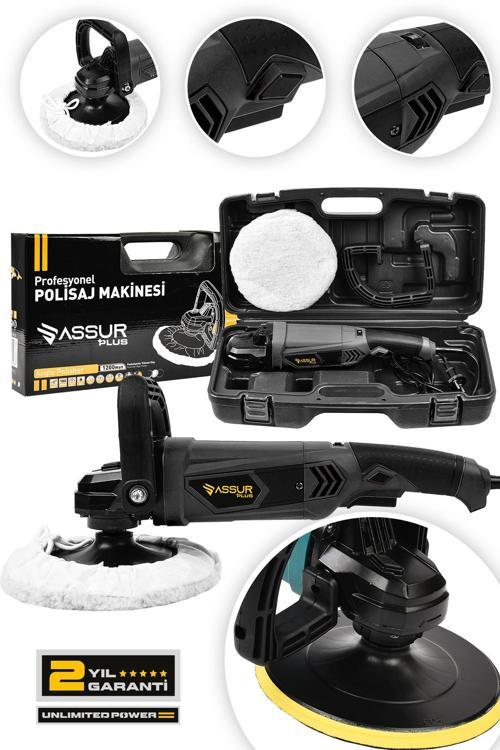 1200W Polisaj Makinesi Devir Ayarlı 6 Kademeli 180mm Pasta Cila