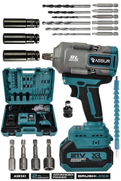 21V Çift Akülü Şarjlı Matkap 1100Nm Torklu Somun Sıkma Sökme