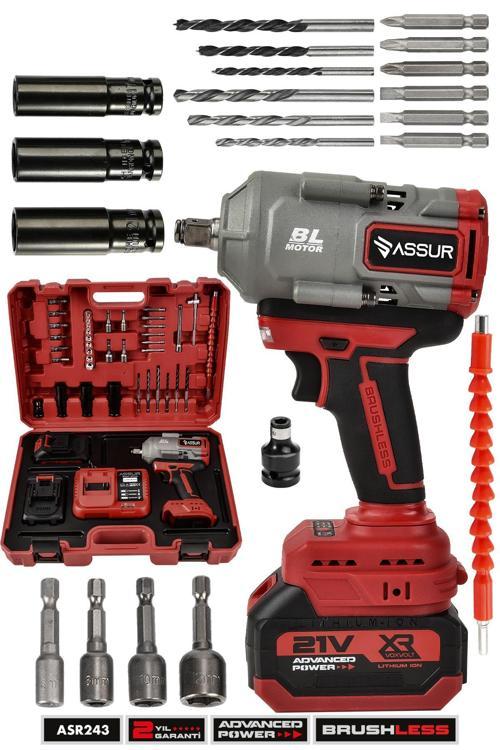 21V Çift Akülü Şarjlı Matkap 1100Nm Torklu Somun Sıkma Sökme