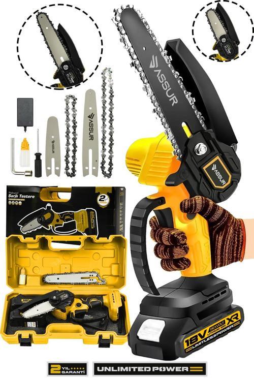 18V Çift Akülü Ağaç Odun Dal Budama Testere