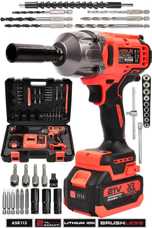 21V Çift Akülü Şarjlı Matkap 800Nm Torklu Somun Sıkma Sökme