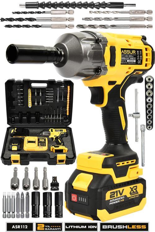 21V Çift Akülü Şarjlı Matkap 800Nm Torklu Somun Sıkma Sökme