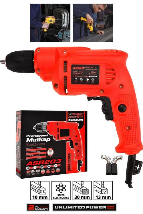580W Metal Şanzıman 10mm Elektrikli Matkap