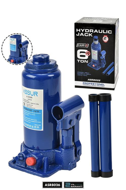 6 Ton Oto Kriko Araç Kaldırma Krikosu Şişe Kriko Hidrolik Kaldırma