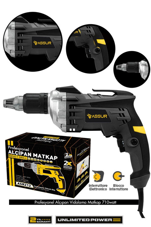 710W 90N.m Alçıpan Vida Tabancası