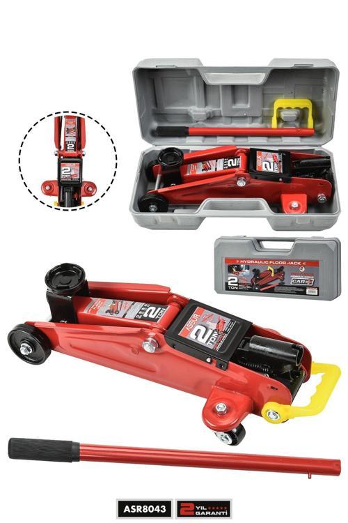 2 Ton Tekerlekli Çantalı Oto Kriko Araç Kaldırma Krikosu Hidrolik Timsah Kriko