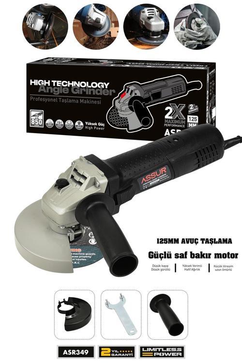 850W Avuç Taşlama Makinesi 125mm Bakır Sargılı Spiral